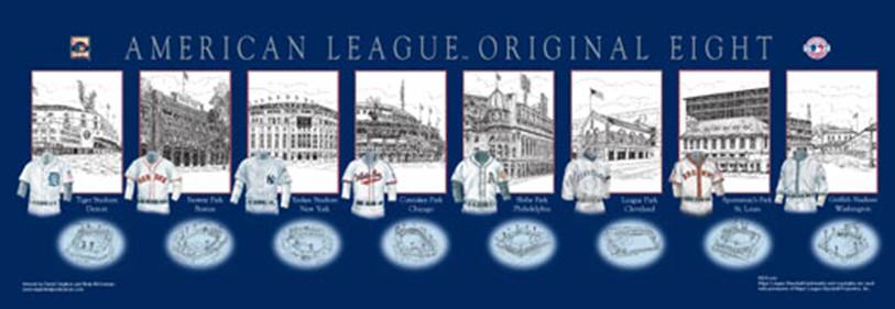 Description: Description: Description: Description: Description: Description: AL Original Eight Ballparks   Horizontal Print